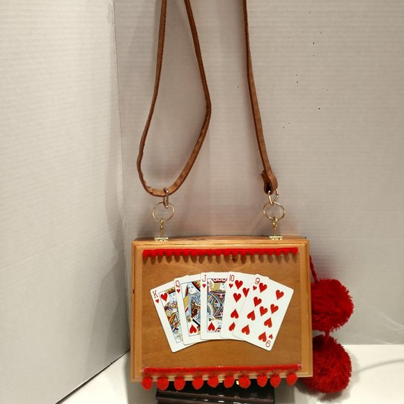 Suenos de Saundra  Upcycled Cigar Box Cards Satchel/Purse - Picture 2 of 11